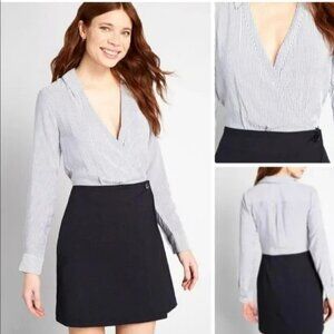 ModCloth Au Contraire Twofer Wrap Dress‎